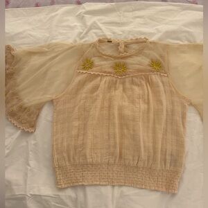 Free People Beaded Boho Top - Size XS